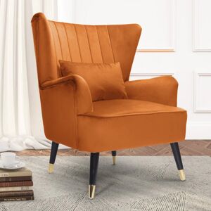 Fairmont Park Nettey 77Cm Wide Wingback Chair Orange 94cm H X 77cm W X 78cm D