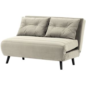 Hashtag Home Kian 2 Seater Fold Out Sofa Bed Light Grey/Black 78cm H X 120cm W X 90cm D