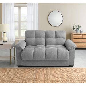 Latitude Run Margo 2 Seater Sofa Bed with Storage in Fabric Grey 91cm H X 157cm W X 102cm D