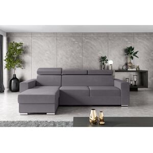 Latitude Run Philbert Corner Sofa Bed Grey Polyester 79cm H X 203cm W X 94cm D