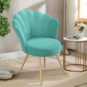 Fairmont Park 66cm Wide Velvet Barrel Chair Accent Chair with Gold Legs Upholstered Armchair with Padded Seat & Back – Modern Comfy Vanity Chair for Bedroom, Living Green 203.71cm H X 167.64cm W
