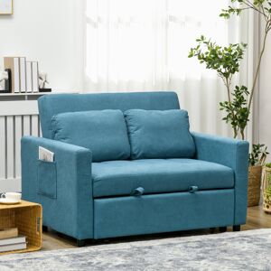 17 Stories Nelliel 2 Seater Upholstered Sofa Bed Blue;Charcoal grey 86cm H X 120cm W X 84cm D