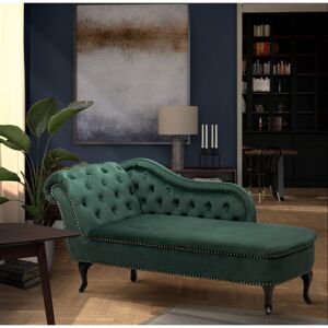 Rosdorf Park Foyil Chaise Lounge Bottle Green 77cm H X 61cm W X 170cm L Rosdorf Park Foyil Chaise Lounge Bottle Green 77cm H X 61cm W X 170cm L