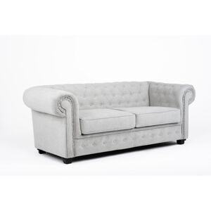 Lark Manor Allegra 2 Seater Chesterfield Sofa Bed Light Grey 72cm H X 194cm W X 90cm D Lark Manor Allegra 2 Seater Chesterfield Sofa Bed Light Grey 72cm H X 194cm W X 90cm D