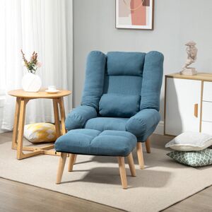 Norden Home Marianne 80cm Wide Standard Recliner Recliner with Ottoman Blue 97cm H X 78cm W X 79cm D Norden Home Marianne 80cm Wide Standard Recliner Recliner with Ottoman Blue 97cm H X 78cm W X 79cm D