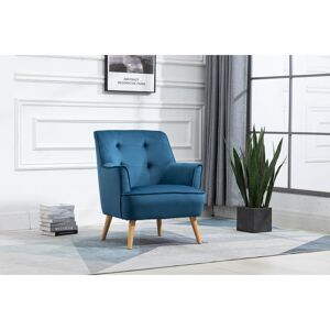 Fairmont Park Khanna 70cm Wide Tufted Polyester Armchair Navy 82cm H X 70cm W X 70cm D Fairmont Park Khanna 70cm Wide Tufted Polyester Armchair Navy 82cm H X 70cm W X 70cm D