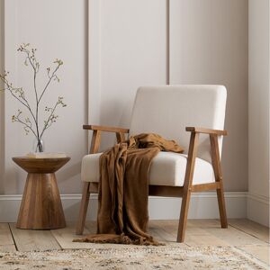 George Oliver Springview 71cm Wide Tufted Armchair Cream/ Light Oak 86cm H X 71cm W X 71cm D George Oliver Springview 71cm Wide Tufted Armchair Cream/ Light Oak 86cm H X 71cm W X 71cm D