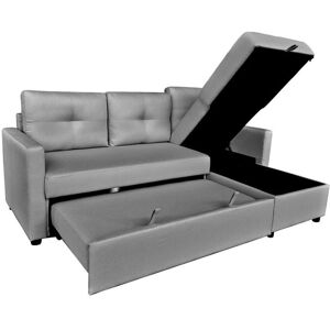 Latitude Run Universal Corner Storage Sofa Bed Silver 86cm H X 202cm W X 107cm D Latitude Run Universal Corner Storage Sofa Bed Silver 86cm H X 202cm W X 107cm D