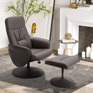 17 Stories Kahley Faux Leather Manual Recliner with Ottoman Brown 101cm H X 76cm W X 81cm D 17 Stories Kahley Faux Leather Manual Recliner with Ottoman Brown 101cm H X 76cm W X 81cm D
