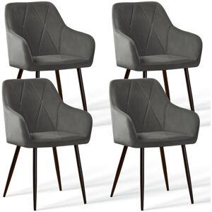 Canora Grey Audean Fabric Velvet Upholstered Armchair Dining Chair Grey 83cm H X 55cm W X 57.5cm D Canora Grey Audean Fabric Velvet Upholstered Armchair Dining Chair Grey 83cm H X 55cm W X 57.5cm D