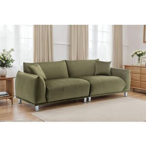 Fairmont Park Velvet Sofa Sage Green 75cm H x 225cm W x 95cm D/3 Fairmont Park Velvet Sofa Sage Green 75cm H x 225cm W x 95cm D/3