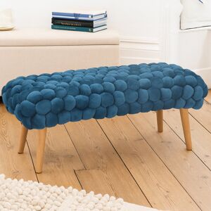Fairmont Park Aciel Bubbly Velvet Large Footstool Teal 45cm H X 97cm W X 43cm D Fairmont Park Aciel Bubbly Velvet Large Footstool Teal 45cm H X 97cm W X 43cm D