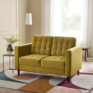 17 Stories Jodi Velvet Sofa - Upholstered Modern Retro Fabric Stylish & Contemporary Mustard 2 Seater 17 Stories Jodi Velvet Sofa - Upholstered Modern Retro Fabric Stylish & Contemporary Mustard 2 Seater