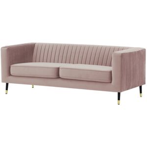 Etta Avenue Burnham 3 Seater Sofa Pink 74cm H X 201cm W X 83cm D Etta Avenue Burnham 3 Seater Sofa Pink 74cm H X 201cm W X 83cm D