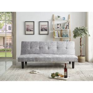 Fairmont Park Diamondville 3 Seater Velvet Sofa Bed Silver 75cm H X 165cm W X 50cm D Fairmont Park Diamondville 3 Seater Velvet Sofa Bed Silver 75cm H X 165cm W X 50cm D