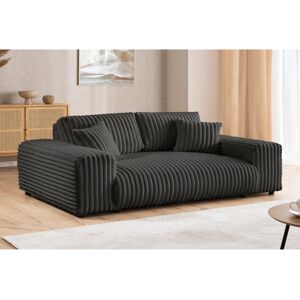 Fairmont Park Sofa 3 Seater Mollis in Jumbo Cord with comfortable seat Dark Grey 79cm H X 213cm W X 108cm D Fairmont Park Sofa 3 Seater Mollis in Jumbo Cord with comfortable seat Dark Grey 79cm H X 213cm W X 108cm D