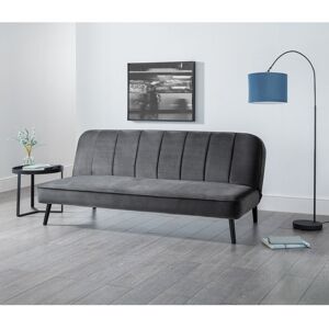 Mercury Gallaudet 3 Seater Clic Clac Sofa Bed Grey Velvet 82cm H X 195cm W X 92cm D Mercury Gallaudet 3 Seater Clic Clac Sofa Bed Grey Velvet 82cm H X 195cm W X 92cm D