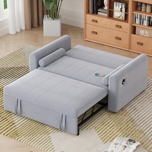 17 Stories 3 Seater Linen Sofa Bed Light Grey Linen 82cm H X 145cm W X 190cm D 17 Stories 3 Seater Linen Sofa Bed Light Grey Linen 82cm H X 145cm W X 190cm D