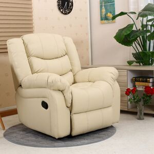 Ebern Designs Recliner Cream 103cm H X 97cm W X 92cm D Ebern Designs Recliner Cream 103cm H X 97cm W X 92cm D