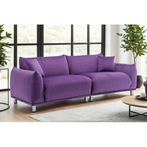 Fairmont Park Velvet Sofa Purple 75cm H x 225cm W x 95cm D/3 Fairmont Park Velvet Sofa Purple 75cm H x 225cm W x 95cm D/3