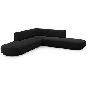 Brayden Studio Miley Corner Sofa Black Velvet 74cm H X 248cm W X 248cm D Brayden Studio Miley Corner Sofa Black Velvet 74cm H X 248cm W X 248cm D