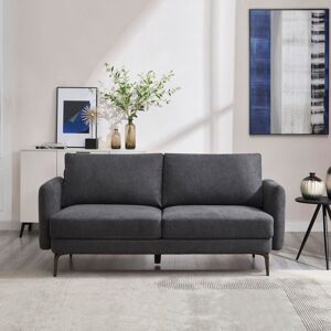Metro Sofia 3 Seater Fabric Sofa Charcoal 86cm H X 185cm W X 77cm D Metro Sofia 3 Seater Fabric Sofa Charcoal 86cm H X 185cm W X 77cm D