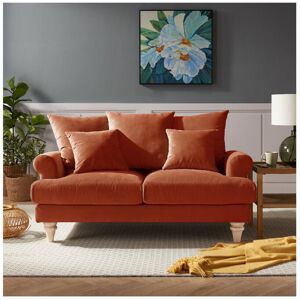 Latitude Run Burkeville Sofa Orange Velvet 86cm H x 154cm W x 86cm D Latitude Run Burkeville Sofa Orange Velvet 86cm H x 154cm W x 86cm D