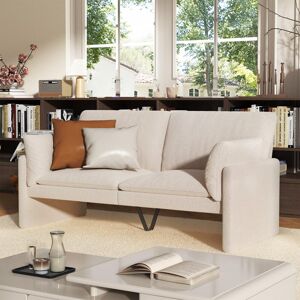 17 Stories 68" Modern Loveseat Sofa, 2-3 Seat Couch For Living Room White 86.87cm H X 172.72cm W X 81.28cm D 17 Stories 68" Modern Loveseat Sofa, 2-3 Seat Couch For Living Room White 86.87cm H X 172.72cm W X 81.28cm D