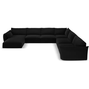Ebern Designs Lillie-Louise Reversible Corner Sofa Black 85cm H X 384cm W X 284cm D Ebern Designs Lillie-Louise Reversible Corner Sofa Black 85cm H X 384cm W X 284cm D