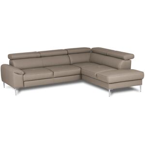 Ivy Bronx Camden Real Leather Corner Sofa with Pull-Out Bed, Storage & Adjustable Headrests Tan 90cm H X 257cm W X 213cm D Ivy Bronx Camden Real Leather Corner Sofa with Pull-Out Bed, Storage & Adjustable Headrests Tan 90cm H X 257cm W X 213cm D