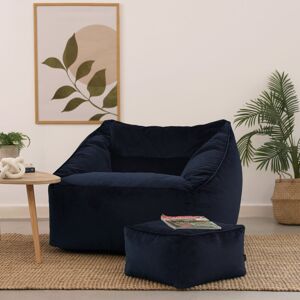 Isabelle & Max icon Natalia Velvet Giant Bean Bag Armchair & Footstool Midnight Blue Large Isabelle & Max icon Natalia Velvet Giant Bean Bag Armchair & Footstool Midnight Blue Large