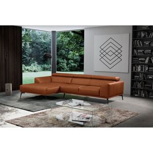 Ivy Bronx Blagovesta Genuine Semi-Aniline Leather Corner Sofa with Upholstered Frame Cognac 92cm H X 283cm W X 173cm D Ivy Bronx Blagovesta Genuine Semi-Aniline Leather Corner Sofa with Upholstered Frame Cognac 92cm H X 283cm W X 173cm D