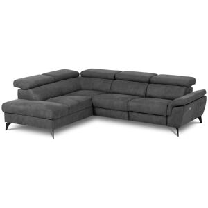 Corrigan Studio Mirano Imitating Leather Fabric Electric Reclining Corner Sectional Black 97cm H X 265cm W X 210cm D Corrigan Studio Mirano Imitating Leather Fabric Electric Reclining Corner Sectional Black 97cm H X 265cm W X 210cm D