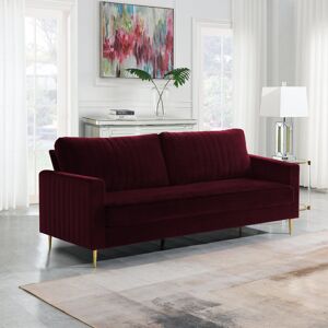 Fairmont Park Malverne 3 Seater Velvet Sofa Burgundy 87cm H X 210cm W X 91cm D Fairmont Park Malverne 3 Seater Velvet Sofa Burgundy 87cm H X 210cm W X 91cm D