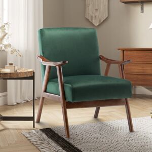 George Oliver Gabar 75Cm Wide Classic Mid-Century Modern Armchair Bottle Green Velvet 85cm H X 75cm W X 70cm D George Oliver Gabar 75Cm Wide Classic Mid-Century Modern Armchair Bottle Green Velvet 85cm H X 75cm W X 70cm D