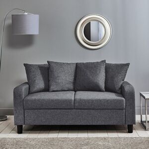 Hykkon Mitzi 3 Seater Linen Sofa Linen/Black 27.95" H x 53.54" W x 31.10"D Hykkon Mitzi 3 Seater Linen Sofa Linen/Black 27.95" H x 53.54" W x 31.10"D