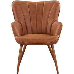 Yaheetech 63.5cm Wide Tufted Armchair Retro Brown 84cm H X 63.5cm W X 68.5cm D Yaheetech 63.5cm Wide Tufted Armchair Retro Brown 84cm H X 63.5cm W X 68.5cm D