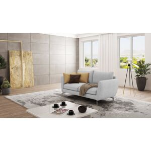 Zipcode Design Modern Sofa 2 Seater Sharece with Silver Metal Legs Silver 87cm H X 172cm W X 92cm D Zipcode Design Modern Sofa 2 Seater Sharece with Silver Metal Legs Silver 87cm H X 172cm W X 92cm D