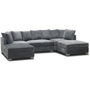Brayden Studio Baryal LIVING Bishop Fullback U-Shape Sofa 6 Seater - Premium Fabric Upholstered Couch for Living Room Durable Guaranteed Frame (Grey) Dark Grey 85cm H X 300cm W X 85cm D Brayden Studio Baryal LIVING Bishop Fullback U-Shape Sofa 6 Seater - Premium Fabric Upholstered Couch for Living Room Durable Guaranteed Frame (Grey) Dark Grey 85cm H X 300cm W X 85cm D