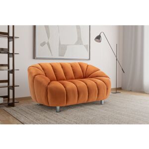 Canora Grey Mitesh Upholstered Sofa Orange Velvet 70cm H x 158cm W x 90cm D/2 Canora Grey Mitesh Upholstered Sofa Orange Velvet 70cm H x 158cm W x 90cm D/2