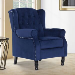 Three Posts Doylestown Manual Recliner Blue 104cm H X 78cm W X 88cm D Three Posts Doylestown Manual Recliner Blue 104cm H X 78cm W X 88cm D