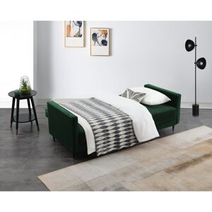 Etta Avenue Aticus 3 Seater Velvet Sofa Bed Hunter Green 85cm H X 195cm W X 86cm D Etta Avenue Aticus 3 Seater Velvet Sofa Bed Hunter Green 85cm H X 195cm W X 86cm D