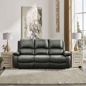 Brayden Studio Aija Faux Leather Manual Recliner Dark Grey 106cm H X 196cm W X 95cm D Brayden Studio Aija Faux Leather Manual Recliner Dark Grey 106cm H X 196cm W X 95cm D