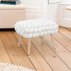 Fairmont Park Aciel Bubbly Velvet Small Footstool Cream 45cm H X 56cm W X 43cm D Fairmont Park Aciel Bubbly Velvet Small Footstool Cream 45cm H X 56cm W X 43cm D