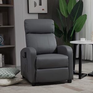 Rosalind Wheeler Ansley Genuine Leather Manual Recliner with Massager Grey 77cm H X 68cm W X 158cm D Rosalind Wheeler Ansley Genuine Leather Manual Recliner with Massager Grey 77cm H X 68cm W X 158cm D