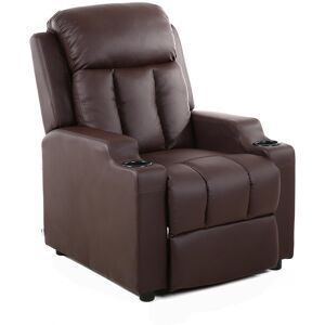 Latitude Run Adel Bonded Leather Manual Recliner Brown 104cm H X 82cm W X 88cm D Latitude Run Adel Bonded Leather Manual Recliner Brown 104cm H X 82cm W X 88cm D