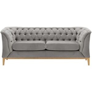 Rosalind Wheeler Chesterfield Modern 2 Seater Sofa Wood Light Grey 75cm H X 183cm W X 80cm D Rosalind Wheeler Chesterfield Modern 2 Seater Sofa Wood Light Grey 75cm H X 183cm W X 80cm D