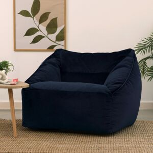 Hashtag Home icon Chessani Velvet Giant Bean Bag Armchair Midnight Blue Large; Medium Hashtag Home icon Chessani Velvet Giant Bean Bag Armchair Midnight Blue Large; Medium