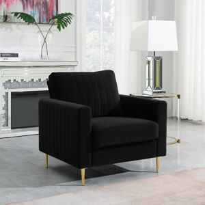 Fairmont Park Lotsee 84cm Wide Tufted Velvet Armchair Black 87cm H X 84cm W X 91cm D Fairmont Park Lotsee 84cm Wide Tufted Velvet Armchair Black 87cm H X 84cm W X 91cm D