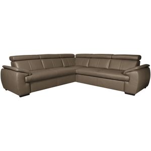 Ebern Designs Eea Leather Corner Sofa Taupe 80cm H X 265cm W X 193cm D Ebern Designs Eea Leather Corner Sofa Taupe 80cm H X 265cm W X 193cm D